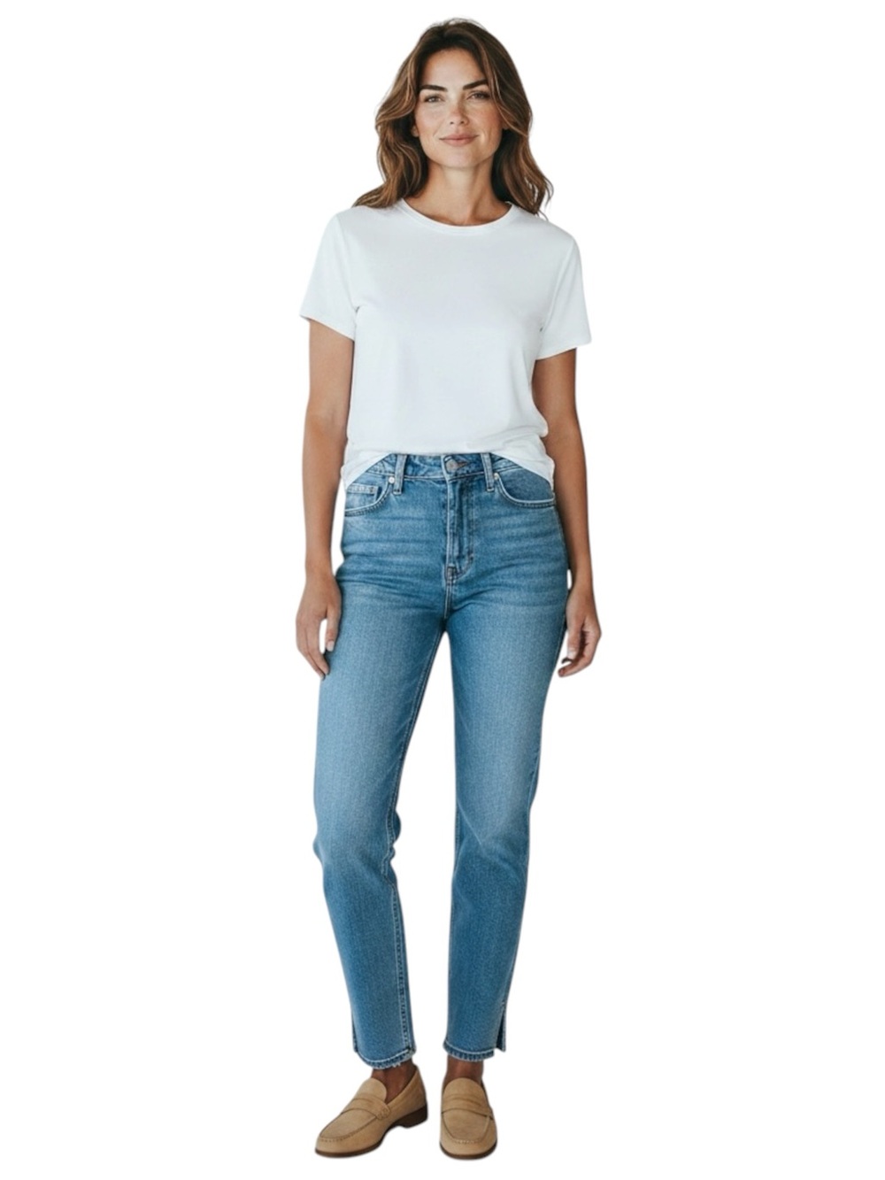 GOOD AMERICAN Light Blue Side Leg Slit Jeans Size 8/29 NWT - Picture 2 of 12